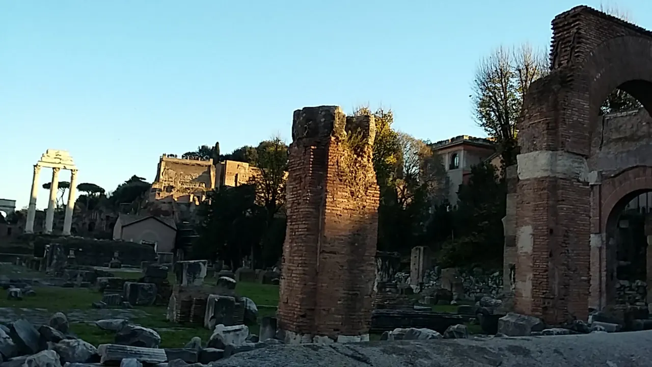 Photo of the Roman Forum before editing